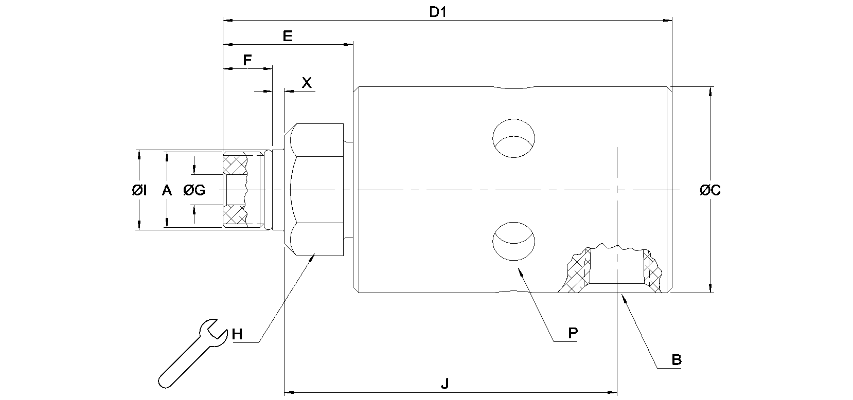 Ротационное соединение 1101-195-343 Deublin