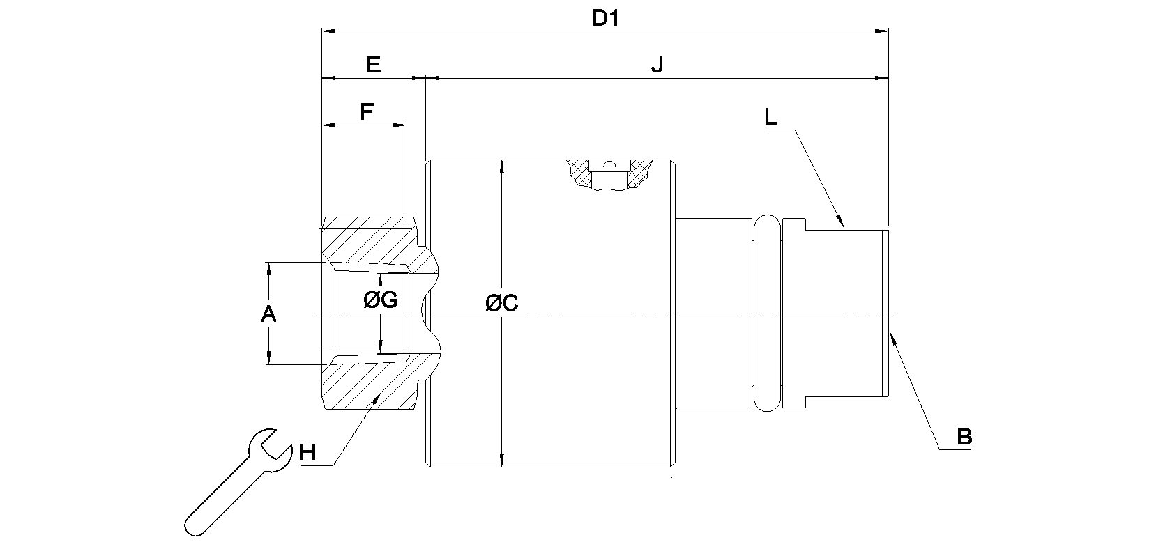 Ротационное соединение 1102-025-005 Deublin