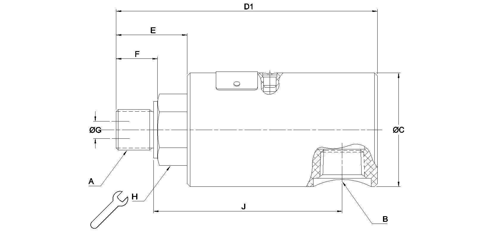 Khớp nối xoay Rotary Union 1115-000-200 Deublin Việt Nam