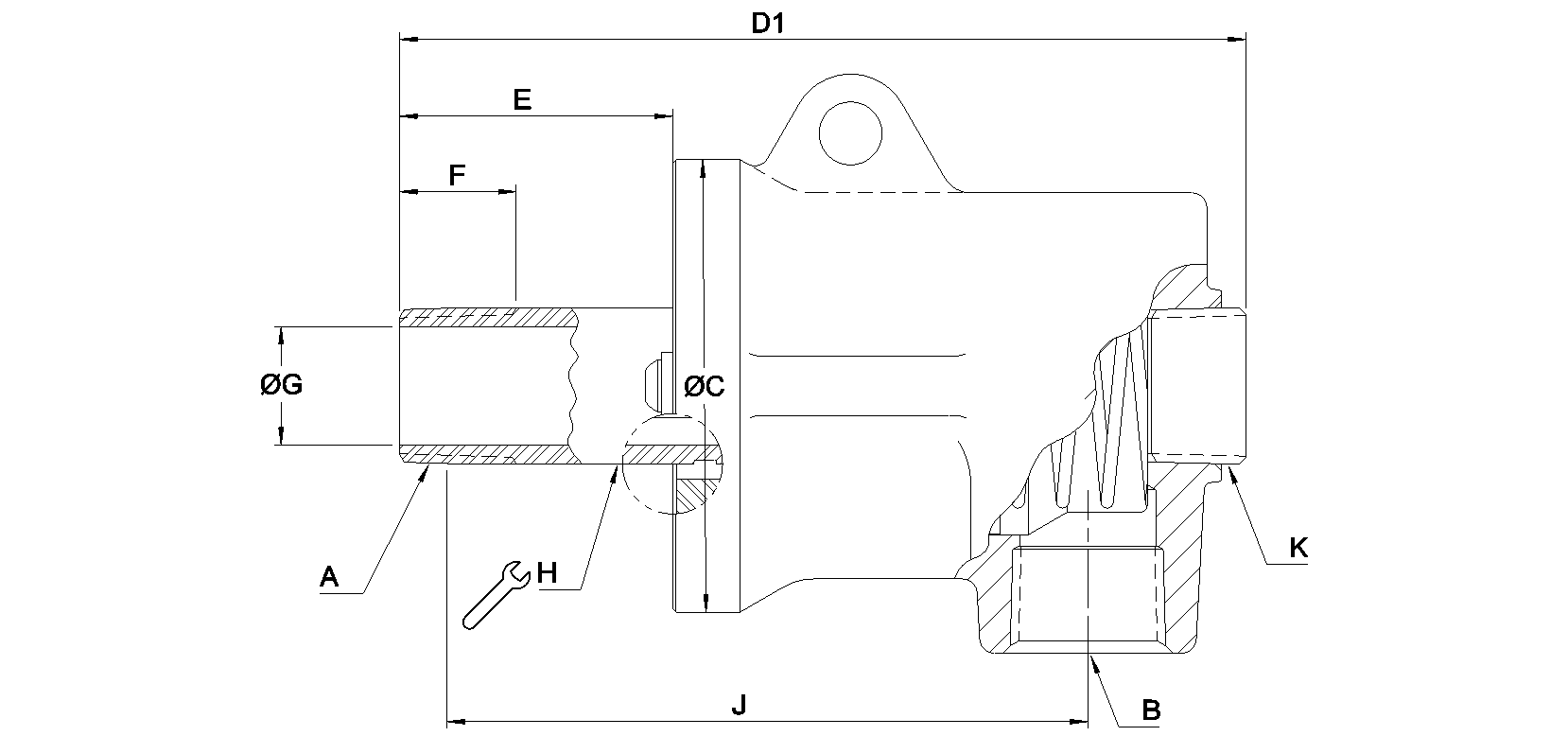 Ротационное соединение BC-54100-20-51 Deublin