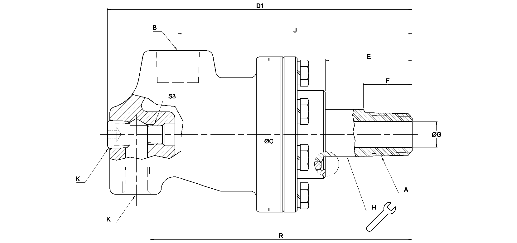 Ротационное соединение BC-54065-16-50 Deublin