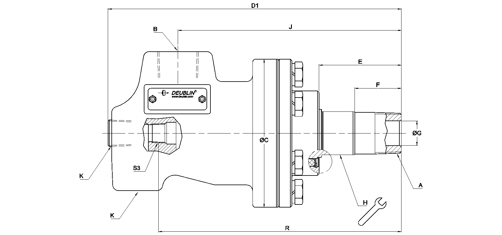 Ротационное соединение BC-54000-48-20 Deublin