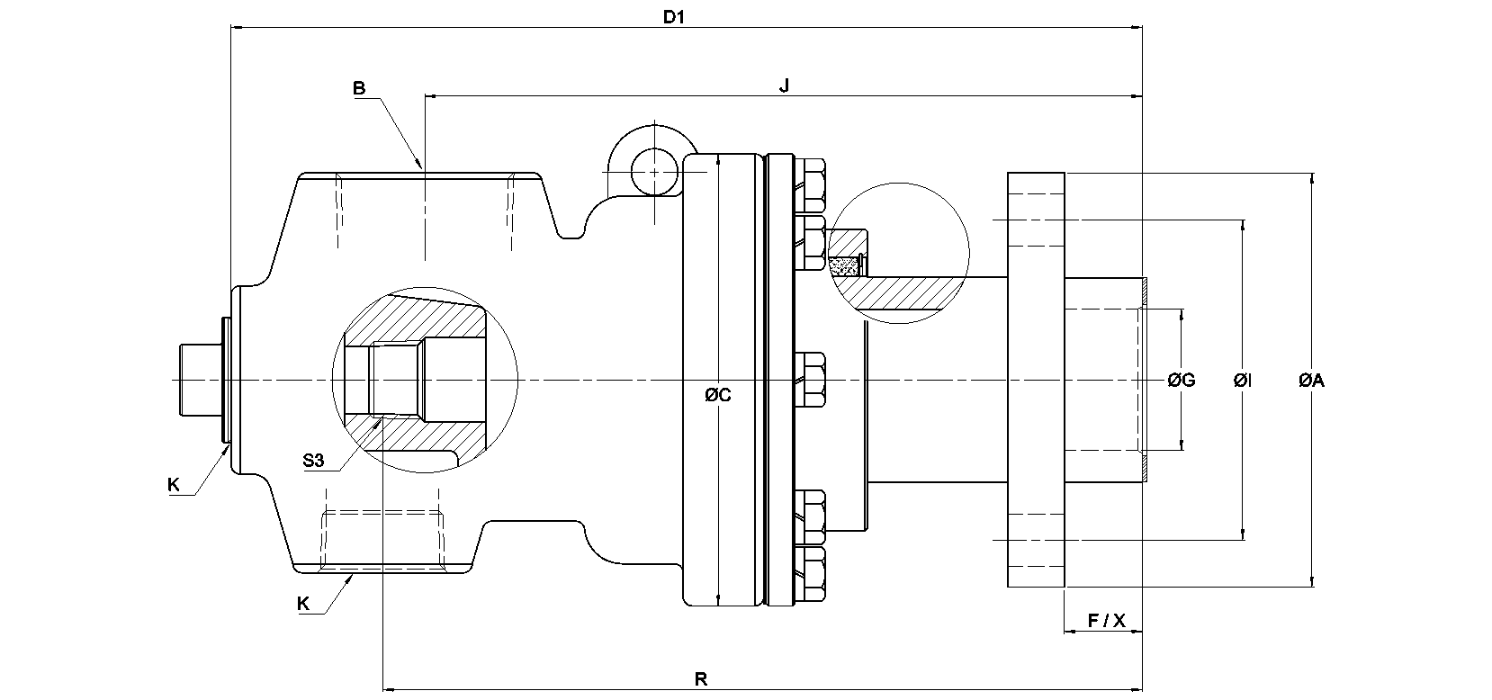 Ротационное соединение BC-54000-40-60 Deublin