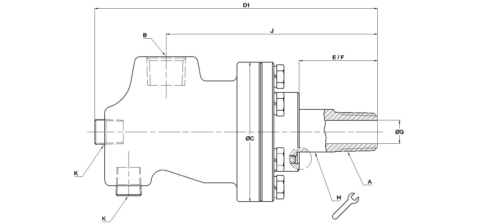 Ротационное соединение BC-54100-24-20 Deublin