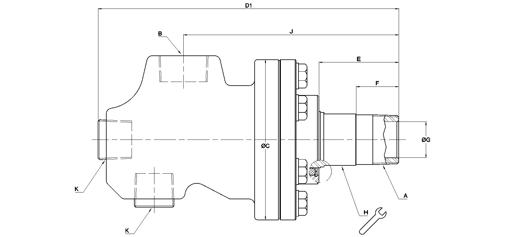 Ротационное соединение BC-54100-12-50 Deublin