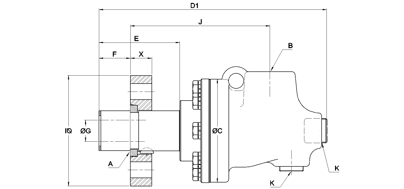 Ротационное соединение BC-54400-24-66 Deublin